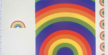 Baumwolljersey Panel Regenbogen ca. 75cm